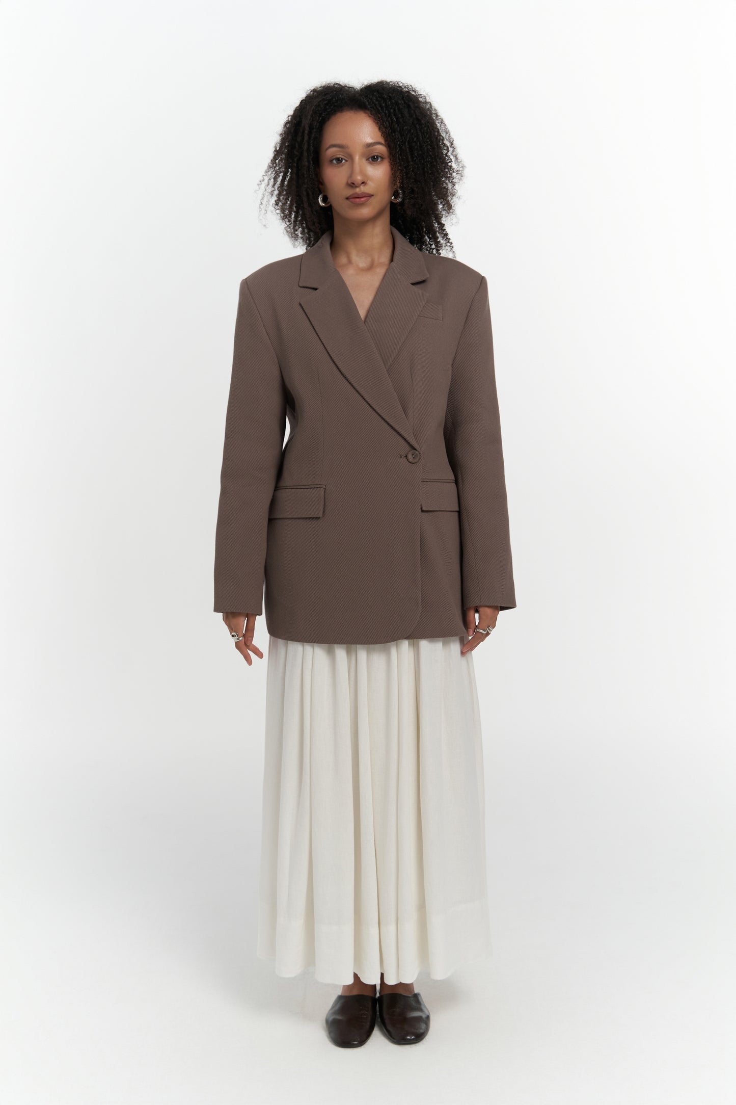 Blazer Boutonné au Dos Solara