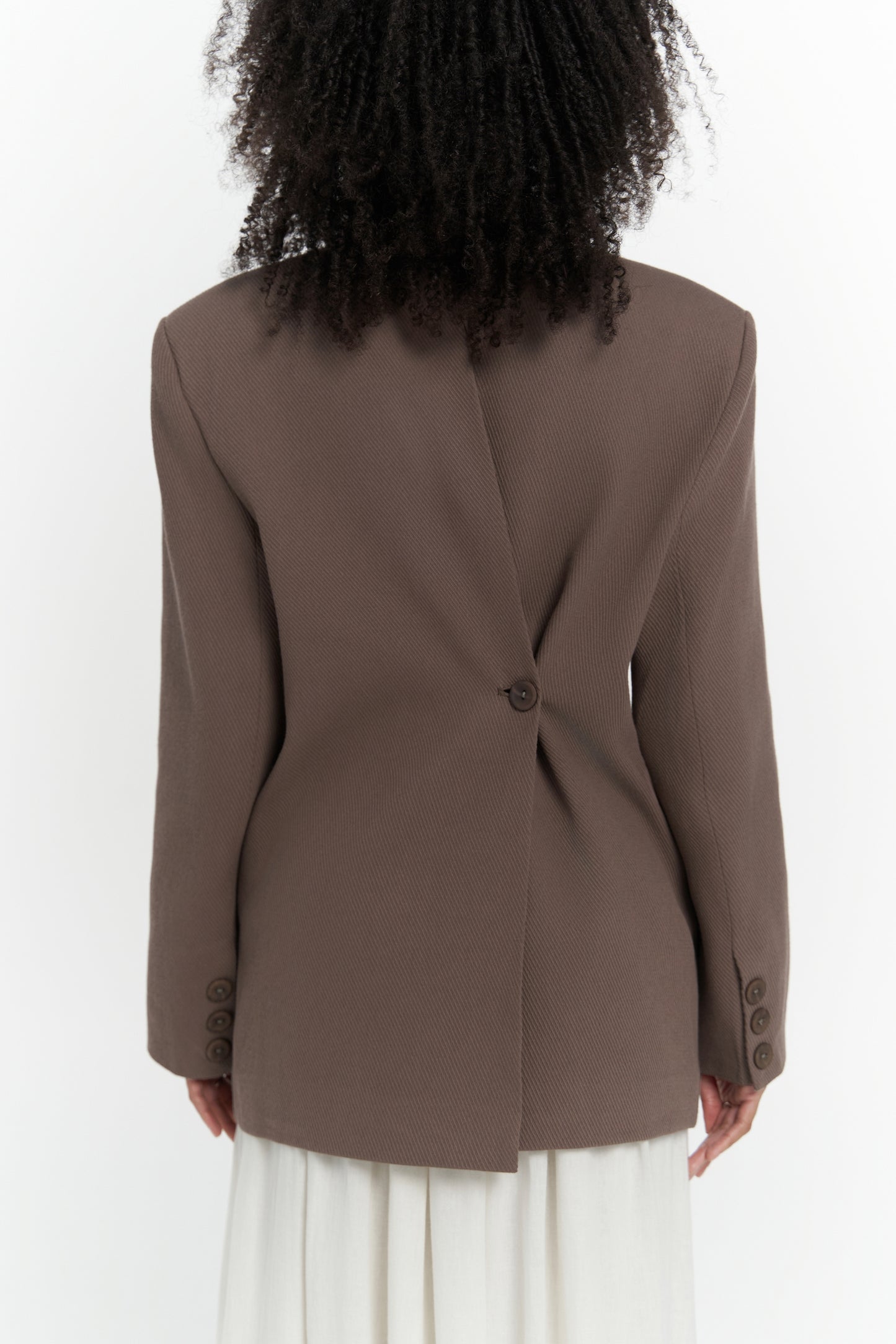 Blazer Boutonné au Dos Solara