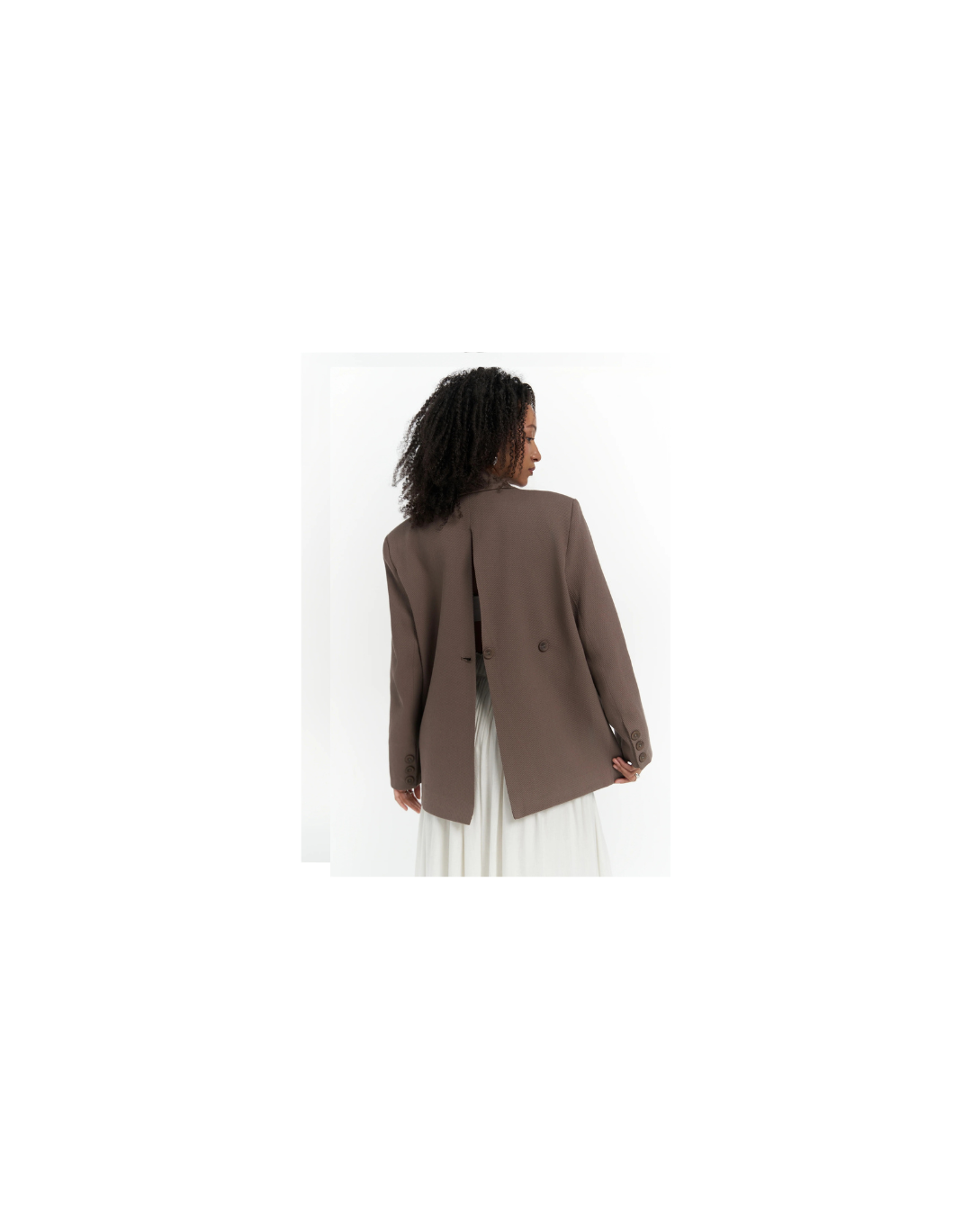 Blazer Boutonné au Dos Solara - Best-seller